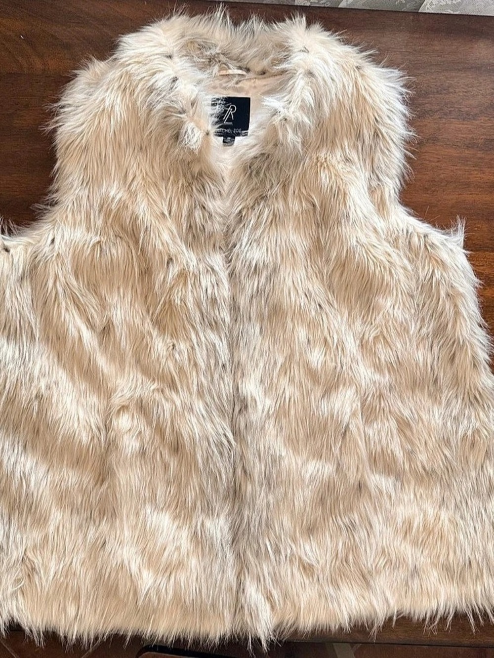 Rachel Zoe Women’s Plus Size 3X White Faux Fur Vest Like New